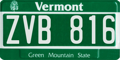VT license plate ZVB816