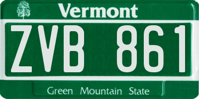 VT license plate ZVB861