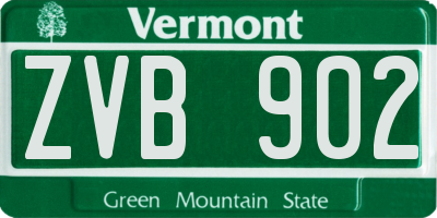 VT license plate ZVB902