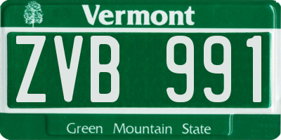 VT license plate ZVB991