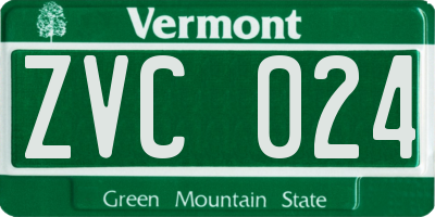 VT license plate ZVC024