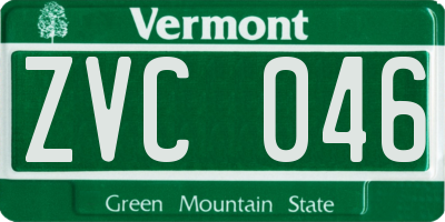 VT license plate ZVC046