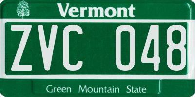 VT license plate ZVC048