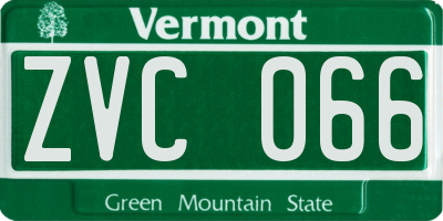 VT license plate ZVC066