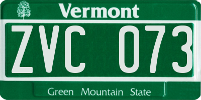 VT license plate ZVC073