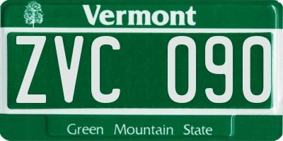 VT license plate ZVC090
