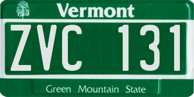 VT license plate ZVC131