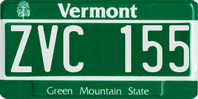 VT license plate ZVC155