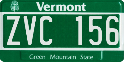 VT license plate ZVC156