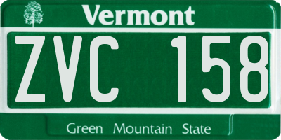 VT license plate ZVC158