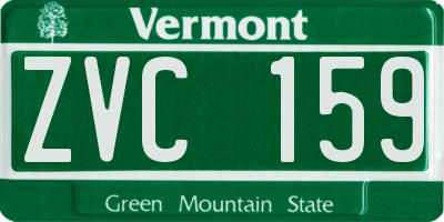 VT license plate ZVC159