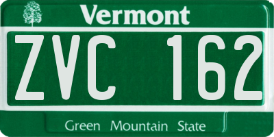 VT license plate ZVC162