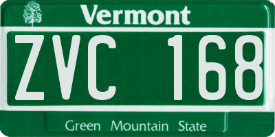 VT license plate ZVC168