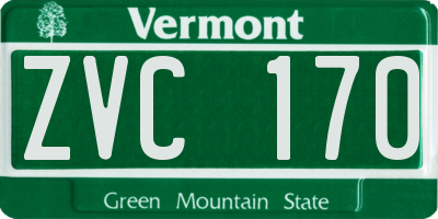 VT license plate ZVC170