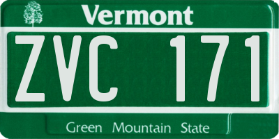 VT license plate ZVC171