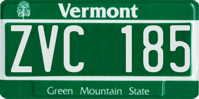 VT license plate ZVC185