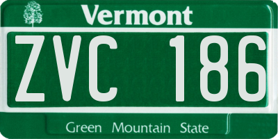 VT license plate ZVC186