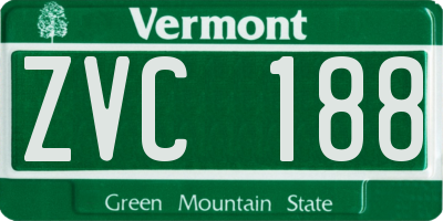 VT license plate ZVC188