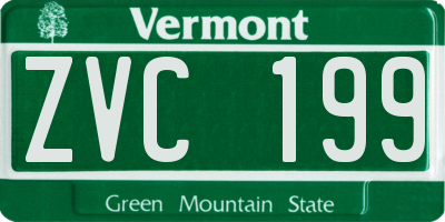 VT license plate ZVC199