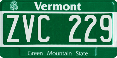 VT license plate ZVC229