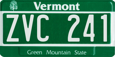 VT license plate ZVC241