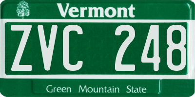 VT license plate ZVC248