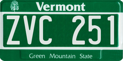 VT license plate ZVC251