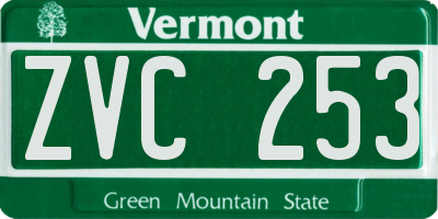 VT license plate ZVC253