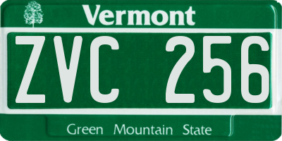 VT license plate ZVC256