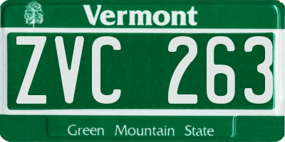 VT license plate ZVC263