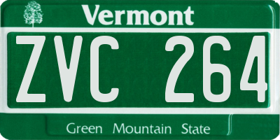 VT license plate ZVC264