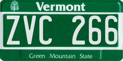 VT license plate ZVC266