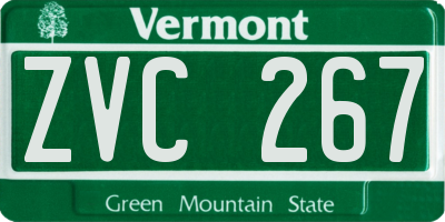 VT license plate ZVC267