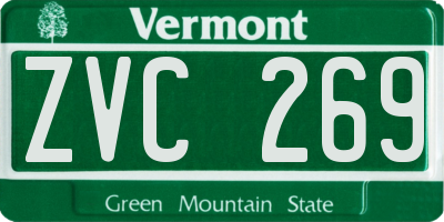 VT license plate ZVC269