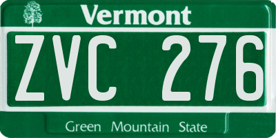 VT license plate ZVC276