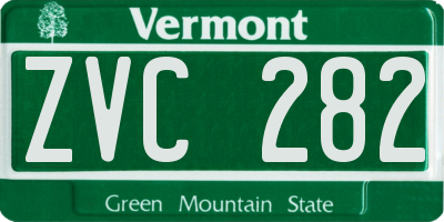 VT license plate ZVC282