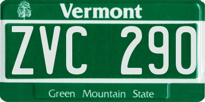 VT license plate ZVC290