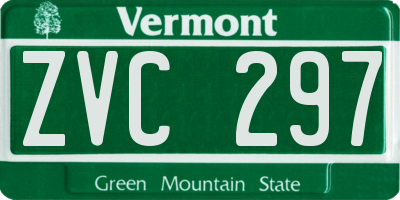 VT license plate ZVC297