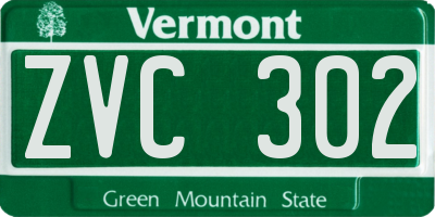 VT license plate ZVC302