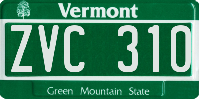 VT license plate ZVC310