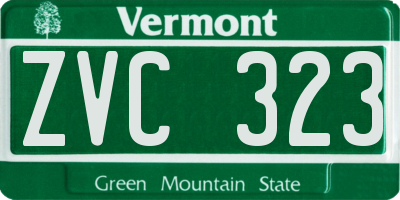 VT license plate ZVC323