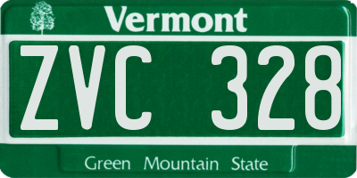 VT license plate ZVC328