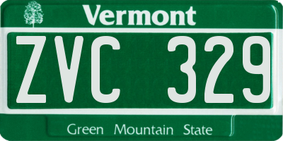 VT license plate ZVC329