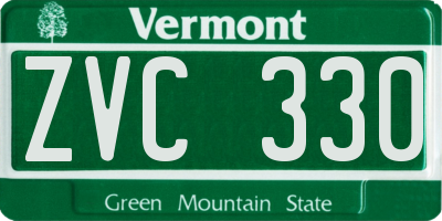 VT license plate ZVC330
