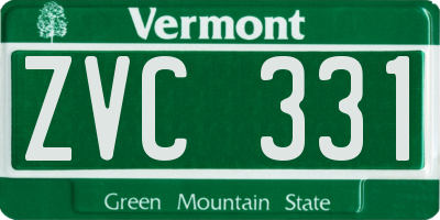 VT license plate ZVC331