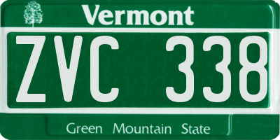VT license plate ZVC338