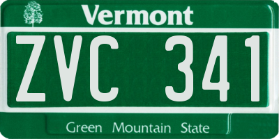 VT license plate ZVC341