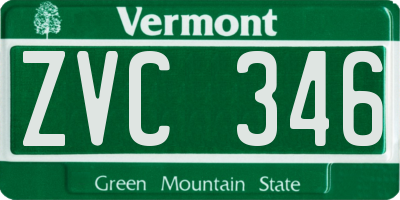 VT license plate ZVC346