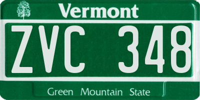 VT license plate ZVC348