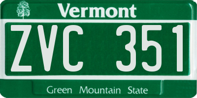 VT license plate ZVC351